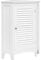 CASART Triangular Corner Cabinet, Bathroom Floor Cabinet with Single Shutter Door & 5-Position Adjustable Shelf, Space-Saving Storage Cupboard Sideboard for Bathroom Living Room Kitchen (White)