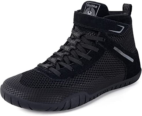 Women Wrestling Shoes Boxing Shoes Fitness Sneakers Zero Drop Sole Black