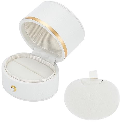 WEBEEDY Ringbox Aus Leder Für Verlobungsantrag Ehering-Etui Geschenkbox Aufbewahrungsbox Für Verlobungsantrag Schmuck-Aufbewahrungsbox