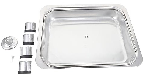 YARNOW 1 Set Buffet Stove Buffet Warmer Chicken BBQ Rack Kitchen Server Tray Restaurant Food Heater Non- Stick Frying Pan Dining Server Cabinet Frame Chafers Tumblers Wok Glass Portable