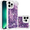 IMIRST Silicone Coque pour Apple iPhone 15 Pro Max Coin Airbag Antichute Paillettes Sables Mouvants Coque TPU Bumper Sparkle Case Compatible avec Apple iPhone 15 Pro Max. YBW Love Purple