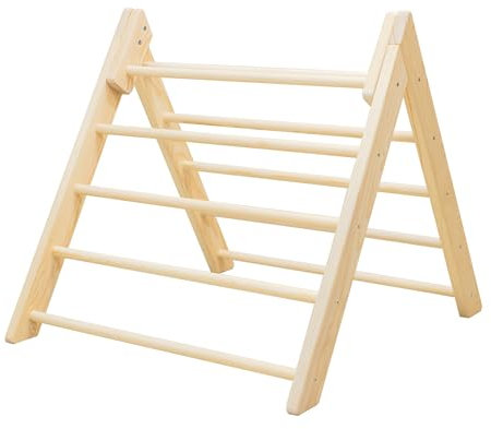 MOST DECO Triángulo Pikler Montessori Plegable HECHO EN ESPAÑA Escalera de Juguete para Bebés y Niños Diseño Funcional en Madera Maciza. Triángulo Escalada y Aprendizaje Montessori (Altura 59cm)
