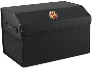 BrohN Universal Kofferraum Organizer für MG Astor/Gloster/GT /MG3 /MG4 /MG5 /MG6 /One/TF/ZR/ZS/ZT Faltbare Aufbewahrungsbox Taschen Kofferraumtasche Wasserdicht Innenraum Zubehör,Black Style