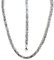 ayados Königskette Set Edelstahl 60cm 4,5mm bis 8mm Cuban Halskette + Armband Königs Kette Versilbert (7mm Königskette Set Versilbert)