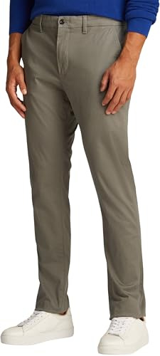 Tommy Hilfiger Men's Printed Structure Bleecker Slim Fit Chinos, Grey (Hydrogen Grey), 30W/30L