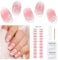 Nagelfolie UV Härtend- Semi Cured gel Nails-uv Nagelfolie- 22 Stück gel Strips Nägel UV, Langlebig Maniko Nails Geschenke für Mädchen