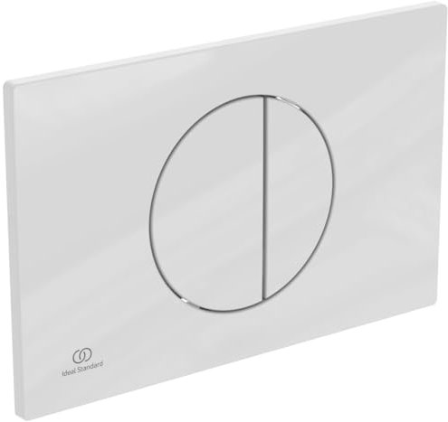 Ideal Standard Oleas Betätigungsplatte für ProSys WC Spülkästen – 2 Mengen mechanische Drucktasten aus ABS Kunststoff – Weiß