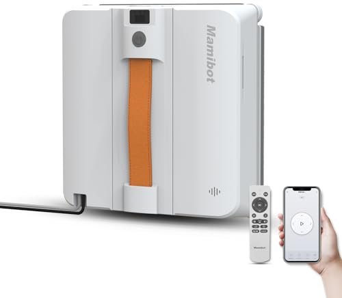 Mamibot W120-DP - Robot per la pulizia delle finestre con funzione spray, intelligente pianificazione dei percorsi, doppio getto d'acqua, controllo remoto e app per la pulizia dei vetri