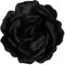 Mecool Broche de rosa grande para corte de pelo, pinza para el pelo para niñas, accesorios de fiesta de boda, color negro
