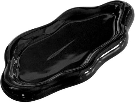 ARJDXDP Wolkenform Schmuckschale, Keramik Ringschale, Uhren-Schlüssel-Tablett Unregelmäßige Klein Schmucktablett, Geschenke für Girl, Frauen, Mütter, Töchter(Schwarz)