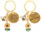 Tucnoeu 2 Stück Schlüsselanhänger Sonnenblume, Sonnenblumen Geschenk, Schlüsselanhänger Gold mit Bienen und Sonnenblumen, Perfekt für Auto Schlüssel, Geldbeutel, Rucksack
