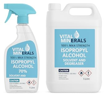 Premium 100% Isopropyl Alcohol (IPA) 1 Litre Spray | High-Purity Isopropanol Cleaner | Fast-Evaporating & Zero Residue | Ideal for Electronics, 3D Printing, Glass, & Professional Degreasing