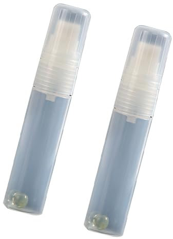 Lot de 2 marqueurs de peinture acrylique rechargeables à tête plate de 15 mm - Marqueurs vides à remplir - Stylo transparent pour art