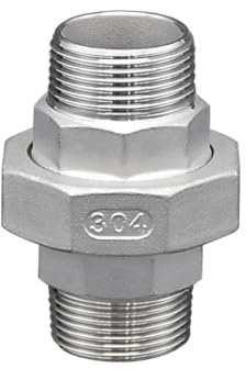VWWJCCRO 1/4 3/8 1/2 1 1-1/4 1-1/2 2 BSPT Male Threaded Union Stainless Steel SS304 Cast Pipe Fitting Class 150(3/4'')