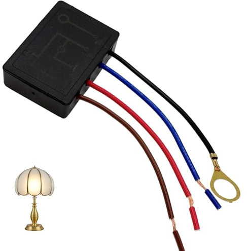Módulo Dimmer Táctil MTD-EH1503 para Lámparas y Luminarias, Compatible con LED de 3-25W y Lámparas de 20-100W, Control de Intensidad Luminosa,interruptor tactil Negro, Dimensiones 49x34x15mm