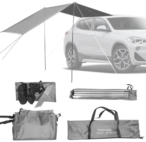 Toldo para Coche,Tienda Techo Coche 440x200cm,Toldo Caravana,Carpa Trasera de Coche,Toldo para Portón Trasero de Coche,Coche Toldo,para Caravana,Camping,Toldo de Privacidad