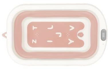 Baignoire Bebe avec Tapis de Bain Baignoire de voyage portable pour bébés et enfants de 0 à 24 mois Newborn Baignoire Pliable Bébé,Essentials-83 * 47 * 28 cm (rose)