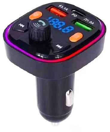 Transmetteur FM Bluetooth Voiture avec Kit Mains Libres – MP3 Player, Double Port USB 3.1A, Charge Rapide, Affichage Tension, Diffusion sans Fil