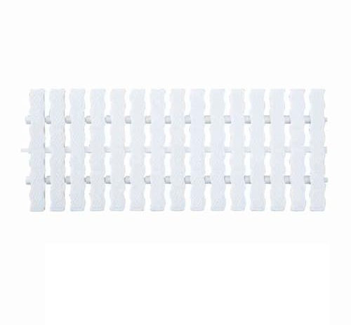 Three-Way Drainage Grate for Driveways & Pools, ABS Rectangular Cover Strip, 25x100cm, 15pcs, Durable Outdoor Water Drainage Equipment, White