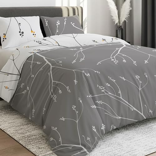 Dreamzie King Size Duvet Cover Sets - Premium Microfiber Reversible Kingsize Duvet Cover Sets (230 x 220 cm) 3 PCs - Ultrasoft Hypoallergenic Quilt Cover King Size Bedding Sets with Zipper Closure