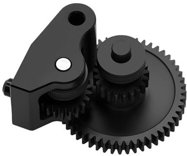 Extruder Zahnrad-Set für Elegoo Centauri Carbon - SKD11 Gehärtetes Metall Dual-Drive-Zahnrad & POM-Griff mit GFM-Lager, Gehärteter Stahl Ersatz für Centauri 3D-Drucker