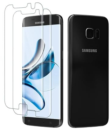 [2 Stück] für Folie Samsung Galaxy S7 edge Panzerglas, Frei von Staub Schutzfolie Samsung S7 edge Displayschutz, Kompatibel mit Hülle, Anti-Shedding Displayfolie Schutzglas