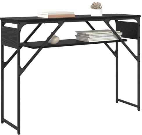 vidaXL Konsolentisch Schwarz Eichen-Optik Holzwerkstoff 105x30x75cm