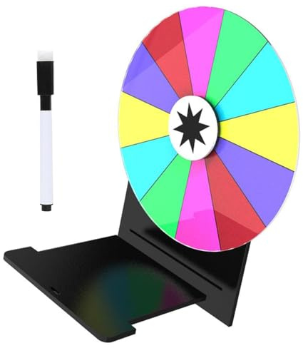 Rad: 12-Zoll-Brettspiel, vibrierendes Display für Plattenspieler, trocken abwischbares Roulette | Robustes Drehrad für Spendensammlungen im Klassenzimmer, Messen, Familiensitzungen, Event