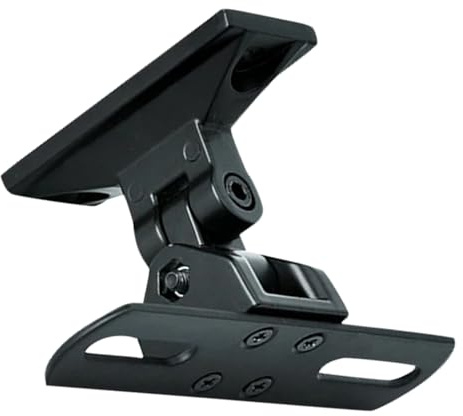 FRCOLOR Speaker Mounts Monitor Stand 180 Degree Pitch down Adjustment Zinc Alloy Black with Screw Plastic Anchors for Indoor and Outdoor Use