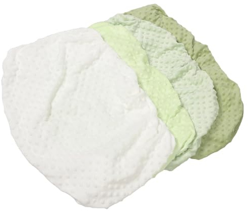 HOMOCONO 4pcs Plush Diaper Changing Pad Covers for Cradles and Crib Bed Sheets, Washable and Easy Removable Design, Compact Shape for Limited Nursery Spaces and Newborns