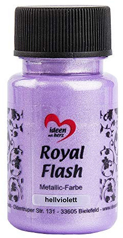 Ideen mit Herz Royal Flash, Acryl-Farbe, metallic, mit feinsten Glitzerpartikeln, 50 ml (hellviolett)