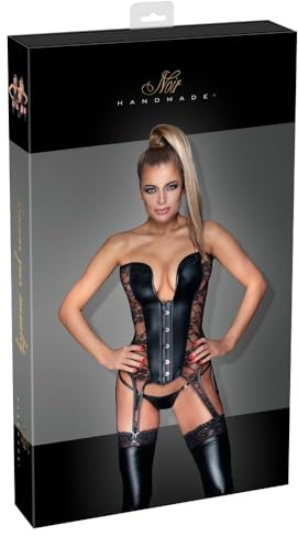 Noir Handmade 26112361051 Sexy Dessous, Strumpfhose, mit Spitzen-Einsätzen