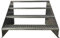 Srm-Design 4 Stufen Standtreppe Stahltreppe freistehend Breite 70cm Höhe 84cm Verzinkt/Robuste Außentreppe/Stabile Industrietreppe für den Außenbereich