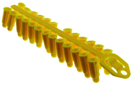 cheville universelle - en grappe - 8 x 40 - jaune - boite de 150 - bizline 720111