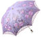 LCY Sombrilla plegable de encaje bordado de doble cubierta anti-UV para mujer, para sol, lluvia, nieve, Morado (, M
