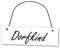Homeyourself Metallschild Dorfkind 25 x 8 cm aus Alu Verbund (Alu, Kunststoff) für In- und Outdoor Deko Schild Dekoschild Wandschild außen und innen