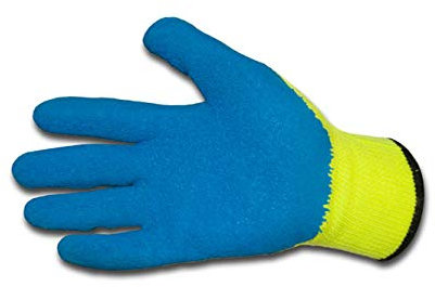 Handschuhe Harrer Gr.9 gelb/blau EN 388 Kat.II Acryl m.Latex 12 Stk
