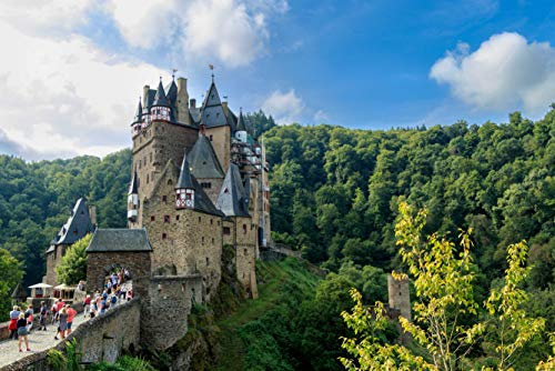 hansepuzzle 65336 - Burg Eltz Puzzle 2000 Teile - Natur Motiv mit hochwertiger Aufbewahrung: Kartonbox und wiederverschließbarem Beutel - Format 90 × 60 cm