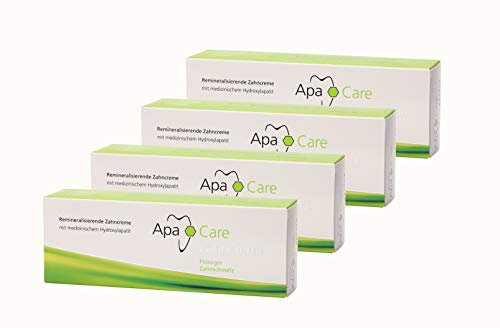 4x Apa Care remineralisierende Zahncreme 75 ml Flüssiger Zahnschmelz Zahnpasta