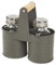 Salt and Pepper Shaker Pot Set Glass Kitchen Pub Restaurant Screw Cap in Holder