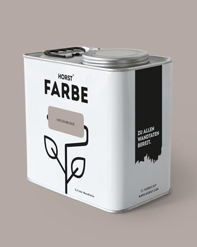 HORST Wandfarbe Weidenrinde 2,5L - Hochwertige Innen-Farbe - Hohe Deckkraft & Schnelltrocknend - Geruchsneutral - Spritz- & Tropffrei - 100% Natürlich - Beige