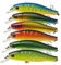 ANCLLO 6Pcs Angelköder Angelstiftköder Langsam sinkender HartköderstiftLebenswerter Bass-Angelköder für Salzwasser und Süßwasser