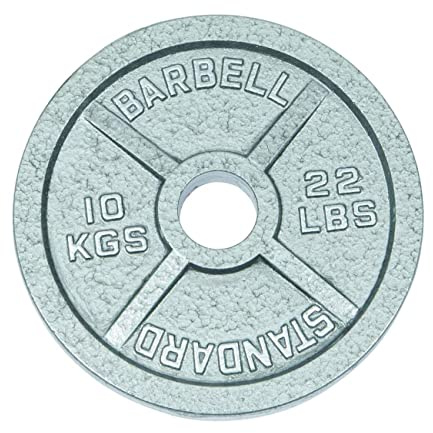 AMAYA SPORT Hantelscheibe Standard Gusseisen - 10 kg - Klassische Hantelscheibe Gewichtheben, Funktionstraining