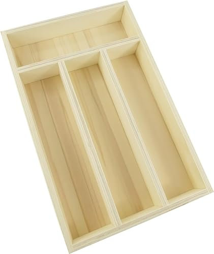 Plateau pour couverts / organisateur de couverts en bois / organisateur de couverts / planche à couverts en bois 31 cm x 20 cm x 4 cm