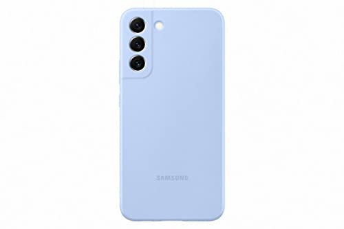 Samsung Silicone Smartphone Cover EF-PS906 für das Galaxy S22+, Handy-Hülle, Silikon, Schutz Case, stoßfest, dünn und griffig, Hellblau