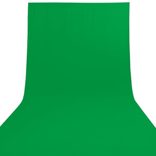 Fotostudio Hintergrund für Fotografie, 2M x 3M(6.6FT x 9.8FT) Green Screen Background, 100% Reiner Musselin Faltbare Hintergrund Kulisse für Fotografie,Video und Fernsehen Aufnehmen