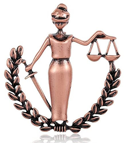 TOSSPER Rose Gold Peace Femmes Broche Épingles Alliage Avocat Juridique Badge Collier Collier Clip Hijab Pins Costume Broche Broches Figure Broches