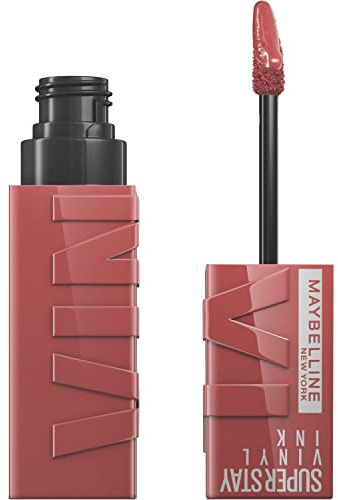 Maybelline Super Stay Vinyl Ink Longwear No-Budge Liquid Lipcolor Makeup, Highly Pigmented Color and Instant Shine, Cheeky, Rose Nude Lipstick, 0.14 fl oz, 1 Count