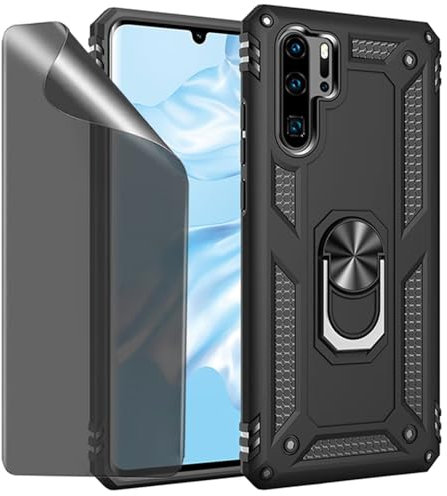 CLYDITE Hülle für Huawei P30 Pro Hülle Schwarz handyHülle mit Anti-Spähen Privatsphäre Schützen Folie Blickschutzfolie