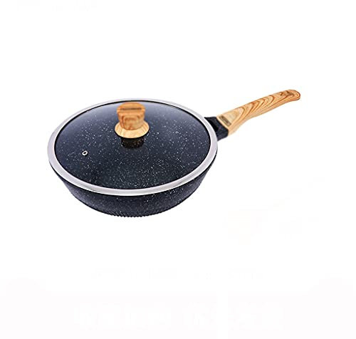 BONOCO Rilascio Wok Antiaderente Senza Fumo D'olio Fornello A Gas Fornello A Induzione Pentole E Padelle Universali Wok (Size : 30 * 10cm)